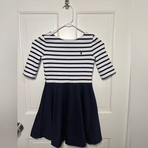 Polo by Ralph Lauren Navy and White Striped Dress
